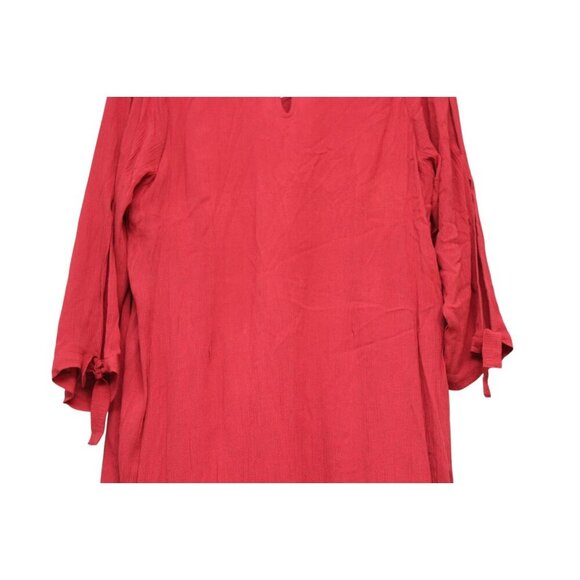 NWT Soft Surroundings Hera Dress Large Lined Cardinal 3/4 Sleeve Pockets Boho - Picture 8 of 12